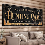 Personalized Family Hunting Camp Sign - Tailored Canvases - Flyclothing LLC
