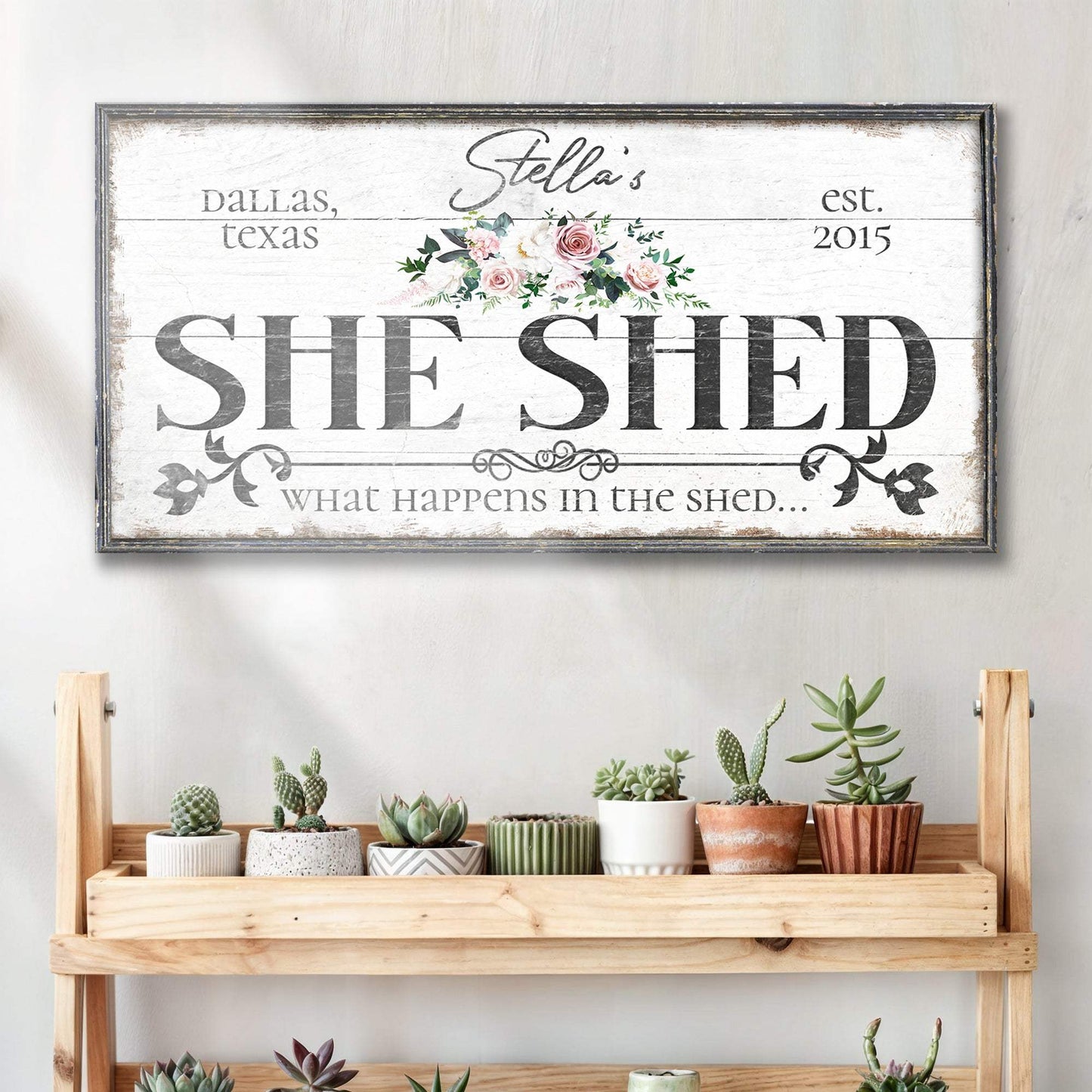 Personalized She Shed Sign VII - Tailored Canvases - Flyclothing LLC