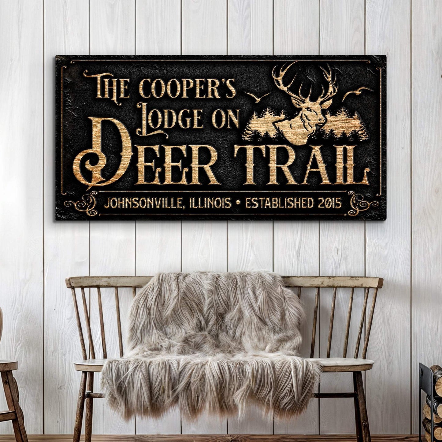 Hunting Lodge Sign - Tailored Canvases - Flyclothing LLC