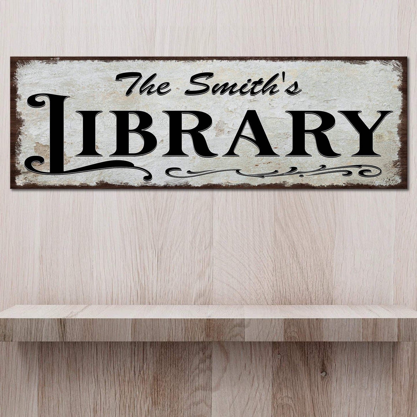 Personalized Library Sign III - Tailored Canvases - Flyclothing LLC
