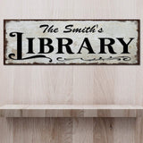 Personalized Library Sign III - Tailored Canvases - Flyclothing LLC
