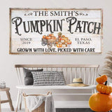 Personalized Pumpkin Patch Sign VII - Tailored Canvases - Flyclothing LLC