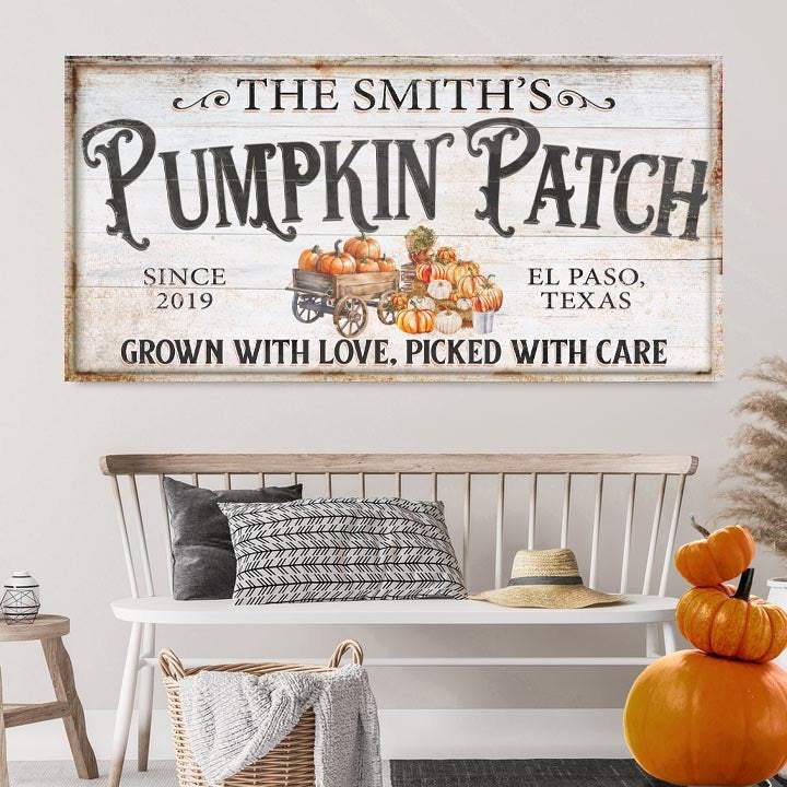 Personalized Pumpkin Patch Sign VII - Tailored Canvases - Flyclothing LLC