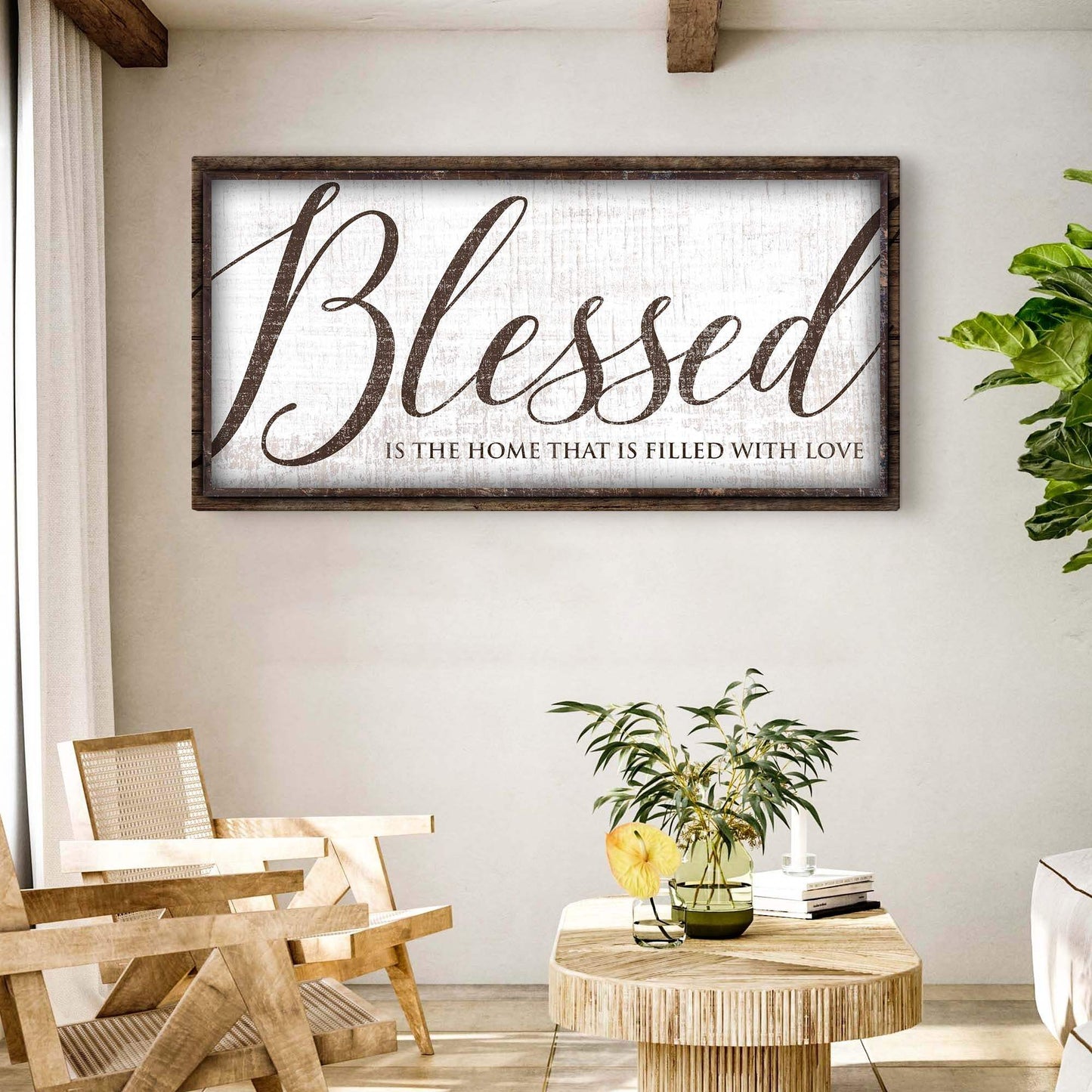 Blessed Is The Home That Is Filled With Love Sign - Tailored Canvases - Flyclothing LLC