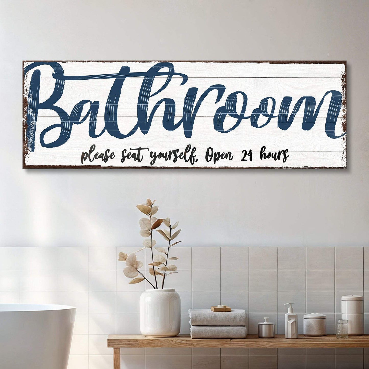 Please Seat Yourself Bathroom Sign II - Tailored Canvases - Flyclothing LLC