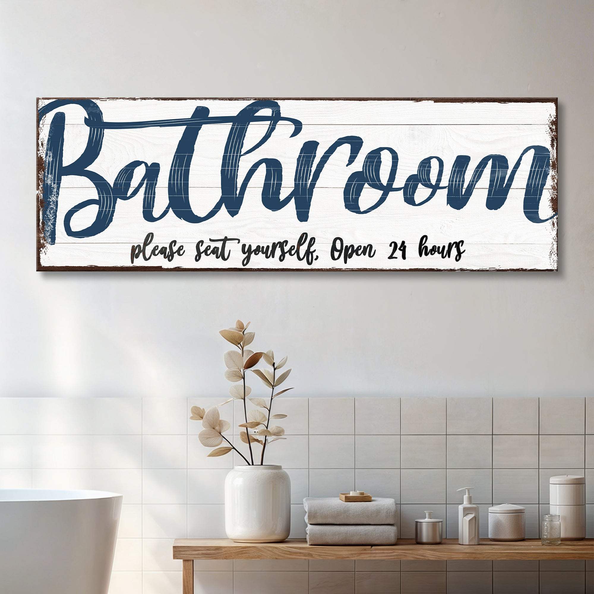 Please Seat Yourself Bathroom Sign II - Tailored Canvases - Flyclothing LLC