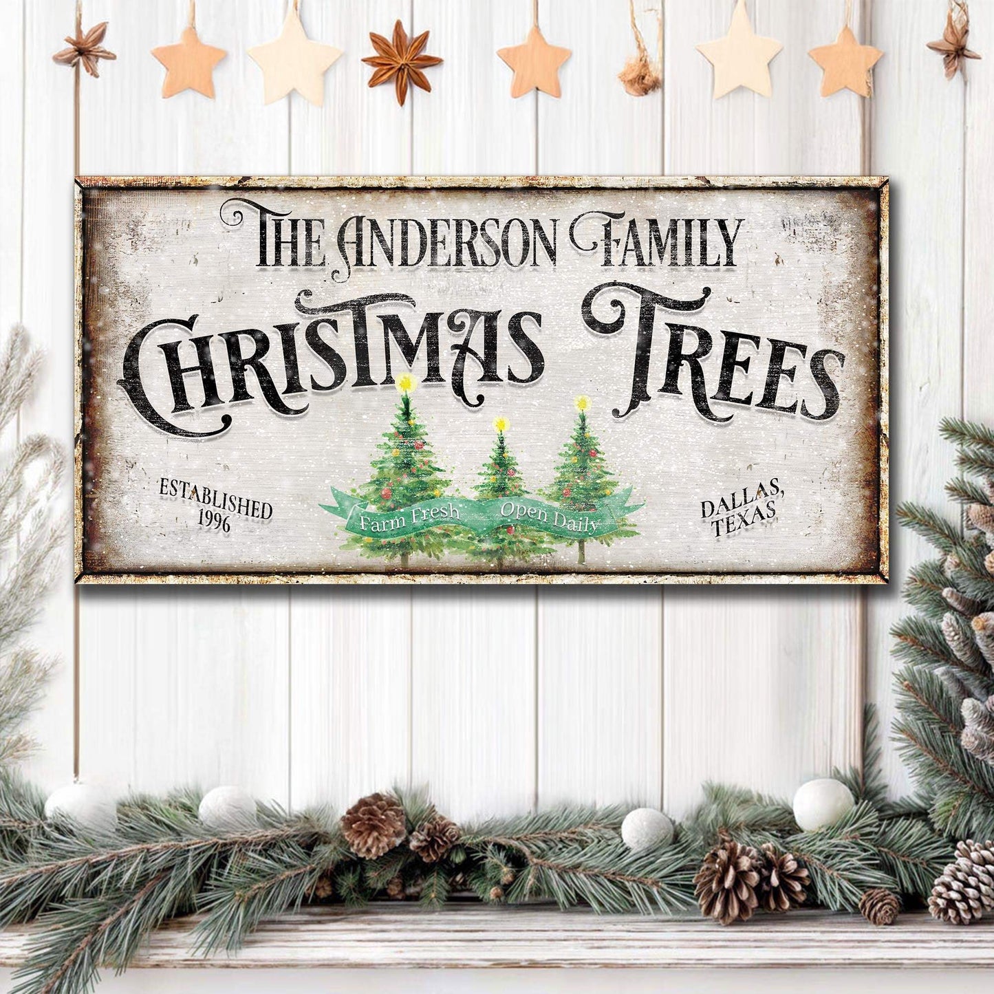 Family Christmas Tree Farm Sign III - Tailored Canvases - Flyclothing LLC