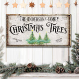 Family Christmas Tree Farm Sign III - Tailored Canvases - Flyclothing LLC