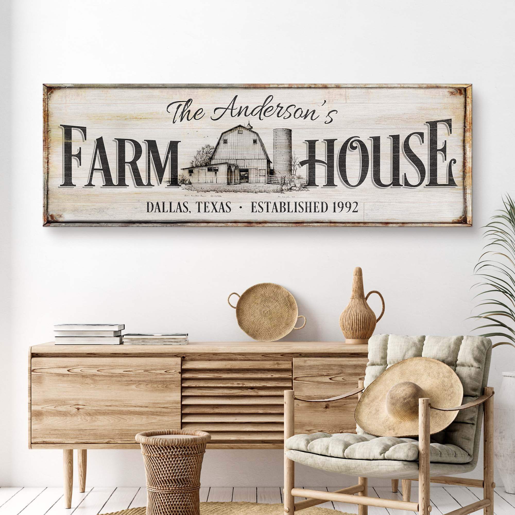 Personalized Rustic Farmhouse Sign - Tailored Canvases - Flyclothing LLC