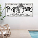 Personalized Pool & Patio Sign VI - Tailored Canvases - Flyclothing LLC