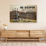 No Weapon That Is Formed Against You Will Prosper Isaiah 54:17 Faith Sign II - Tailored Canvases - Flyclothing LLC