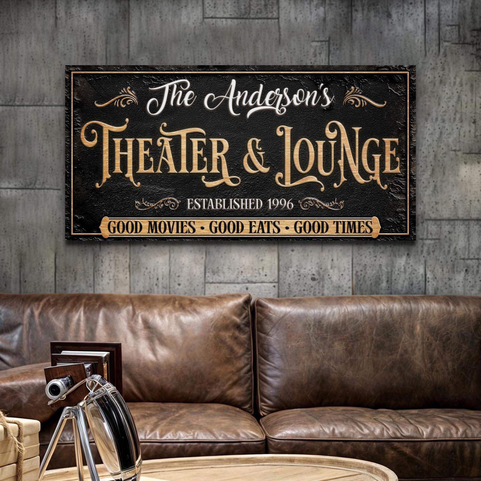 Family Theater And Lounge Sign VI - Tailored Canvases - Flyclothing LLC