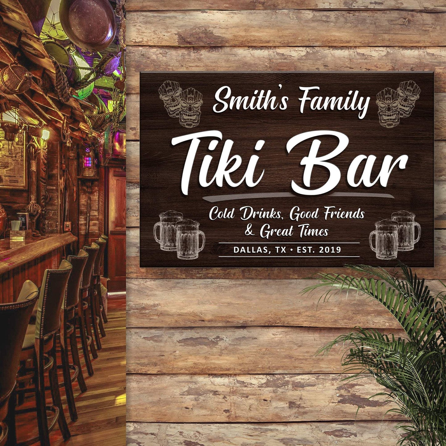Tiki Bar Sign IV - Tailored Canvases - Flyclothing LLC