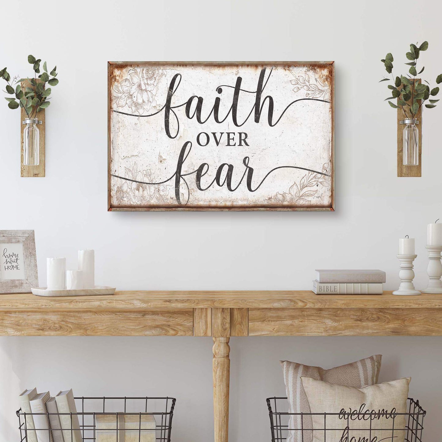 Faith Over Fear Faith Sign - Tailored Canvases - Flyclothing LLC