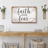 Faith Over Fear Faith Sign - Tailored Canvases - Flyclothing LLC