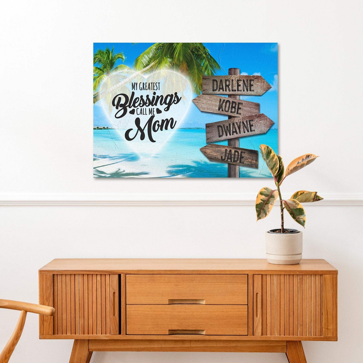 Mother's Day Sign My Greatest Blessings Call Me Mom - Tailored Canvases - Flyclothing LLC