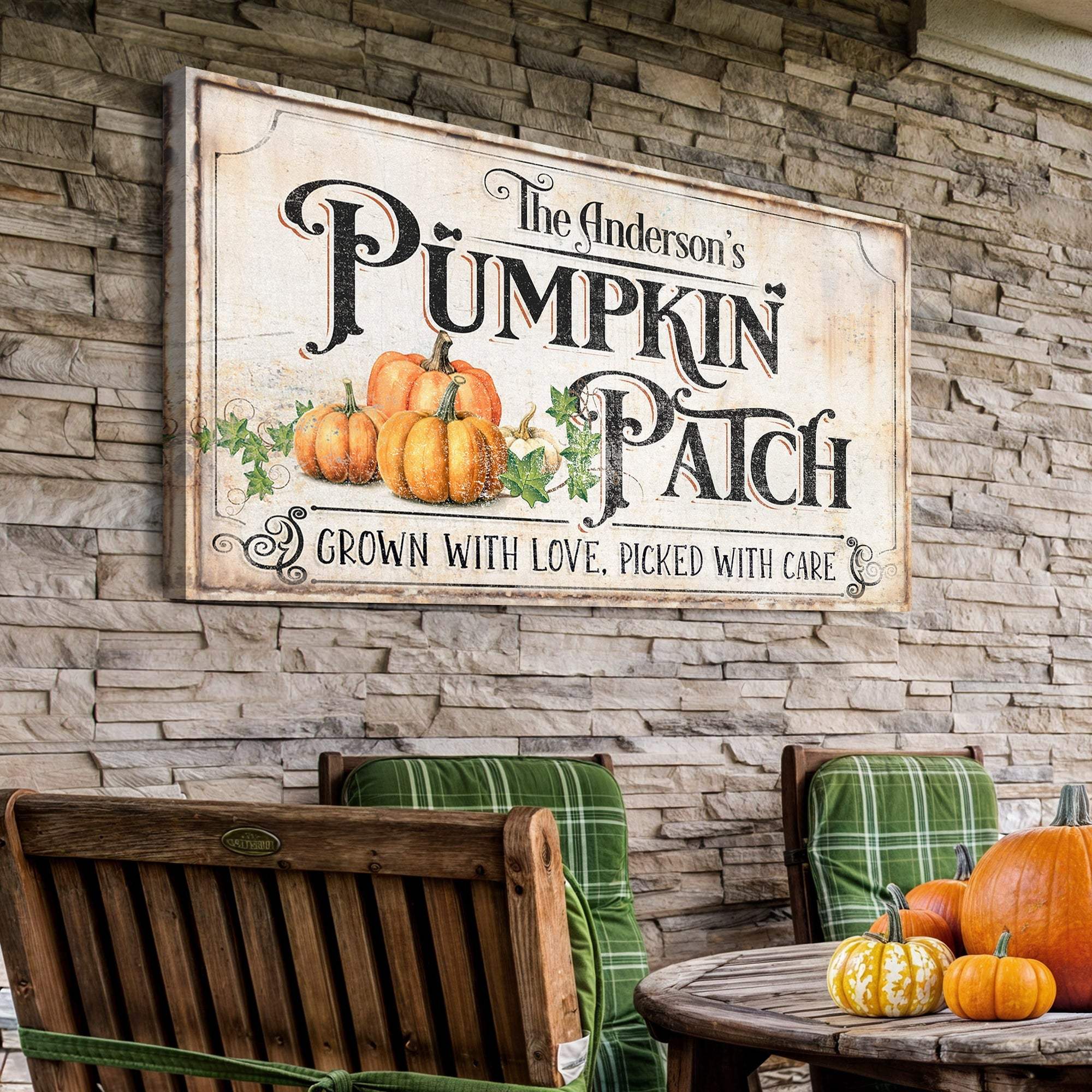 Personalized Pumpkin Patch Sign III - Tailored Canvases - Flyclothing LLC