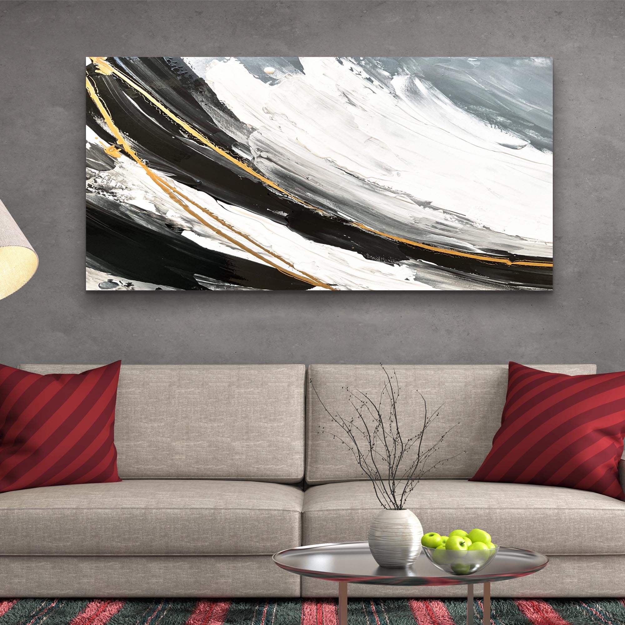 Modern Abstract Shadows Wall Art - Tailored Canvases - Flyclothing LLC