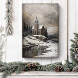 Vintage Church Christmas Wall Art II - Tailored Canvases - Flyclothing LLC