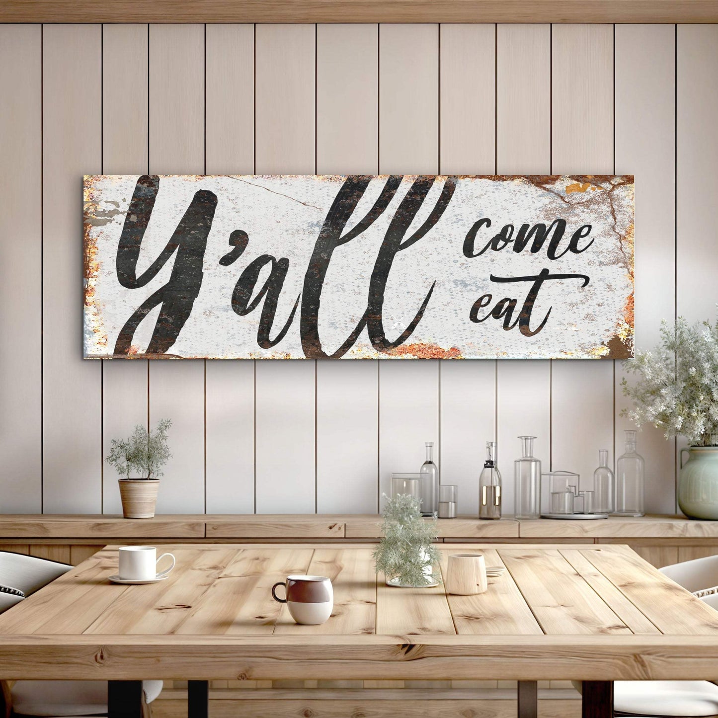Y'all Come Eat Kitchen Sign III - Tailored Canvases - Flyclothing LLC