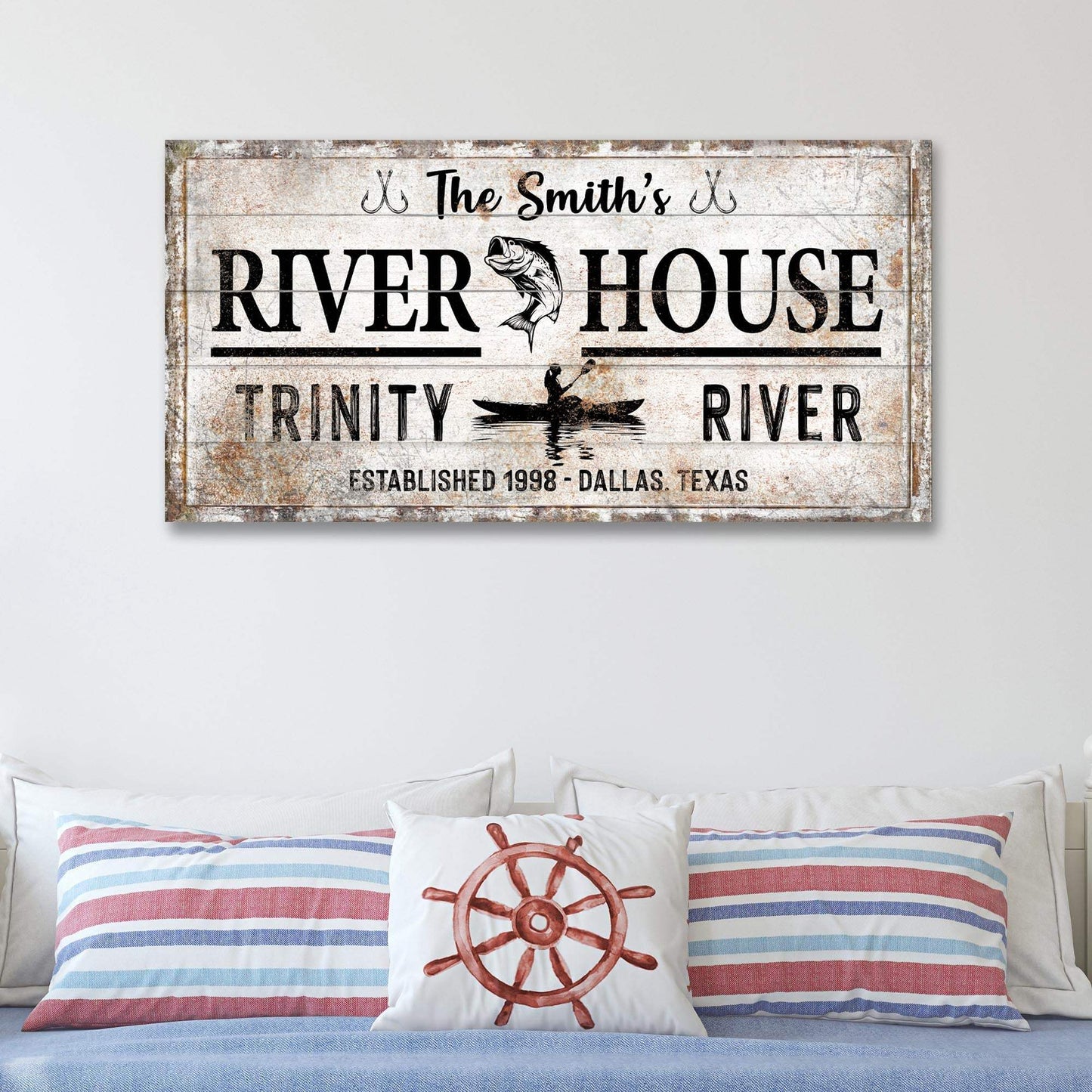 Personalized River House Sign II - Tailored Canvases - Flyclothing LLC