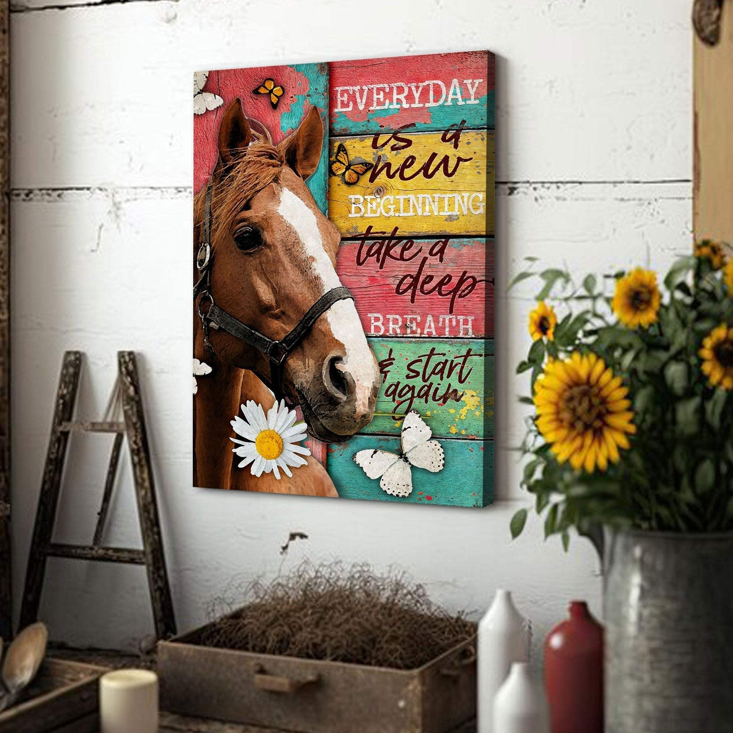 Everyday Is A New Beginning Faith Sign - Tailored Canvases - Flyclothing LLC