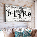 Personalized Pool & Patio Sign VI - Tailored Canvases - Flyclothing LLC