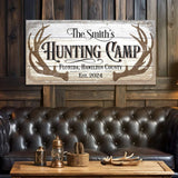 Hunting Camp Family Sign - Tailored Canvases - Flyclothing LLC