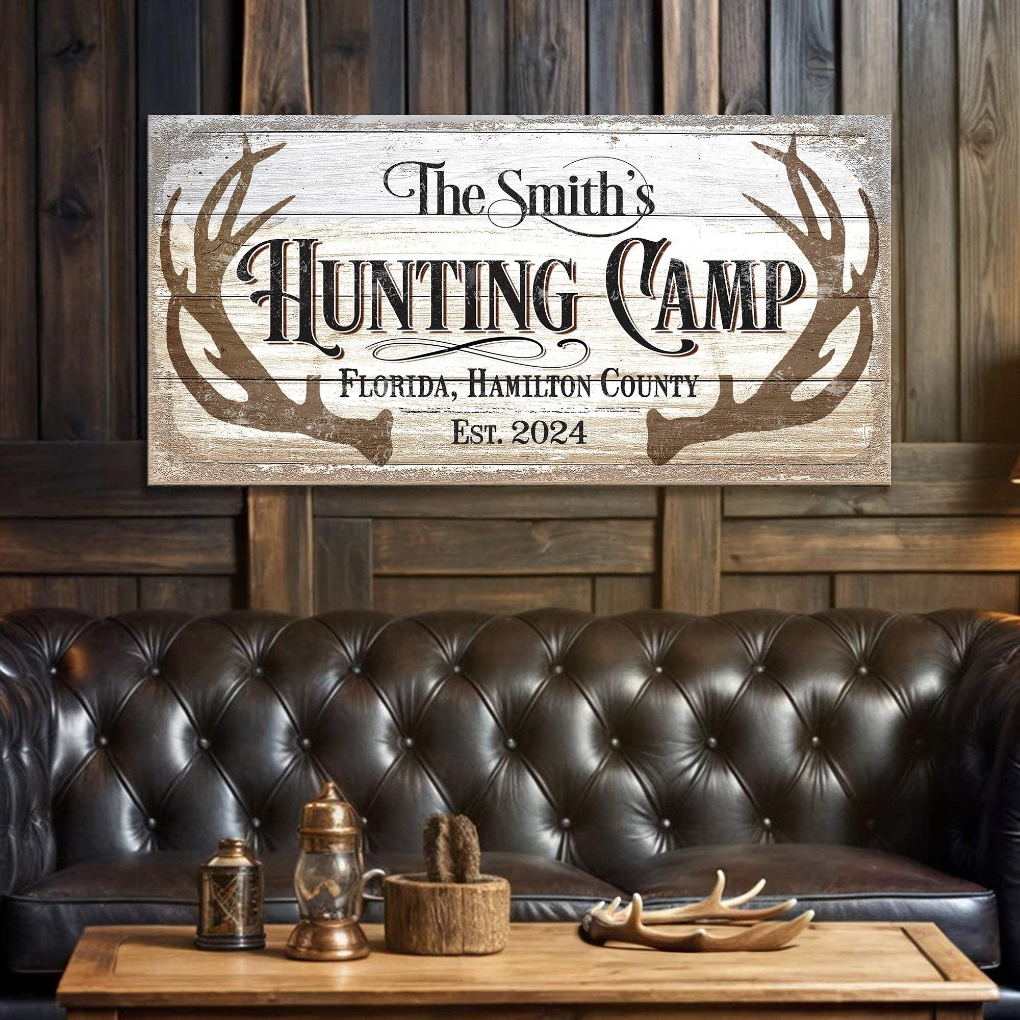 Hunting Camp Family Sign - Tailored Canvases - Flyclothing LLC