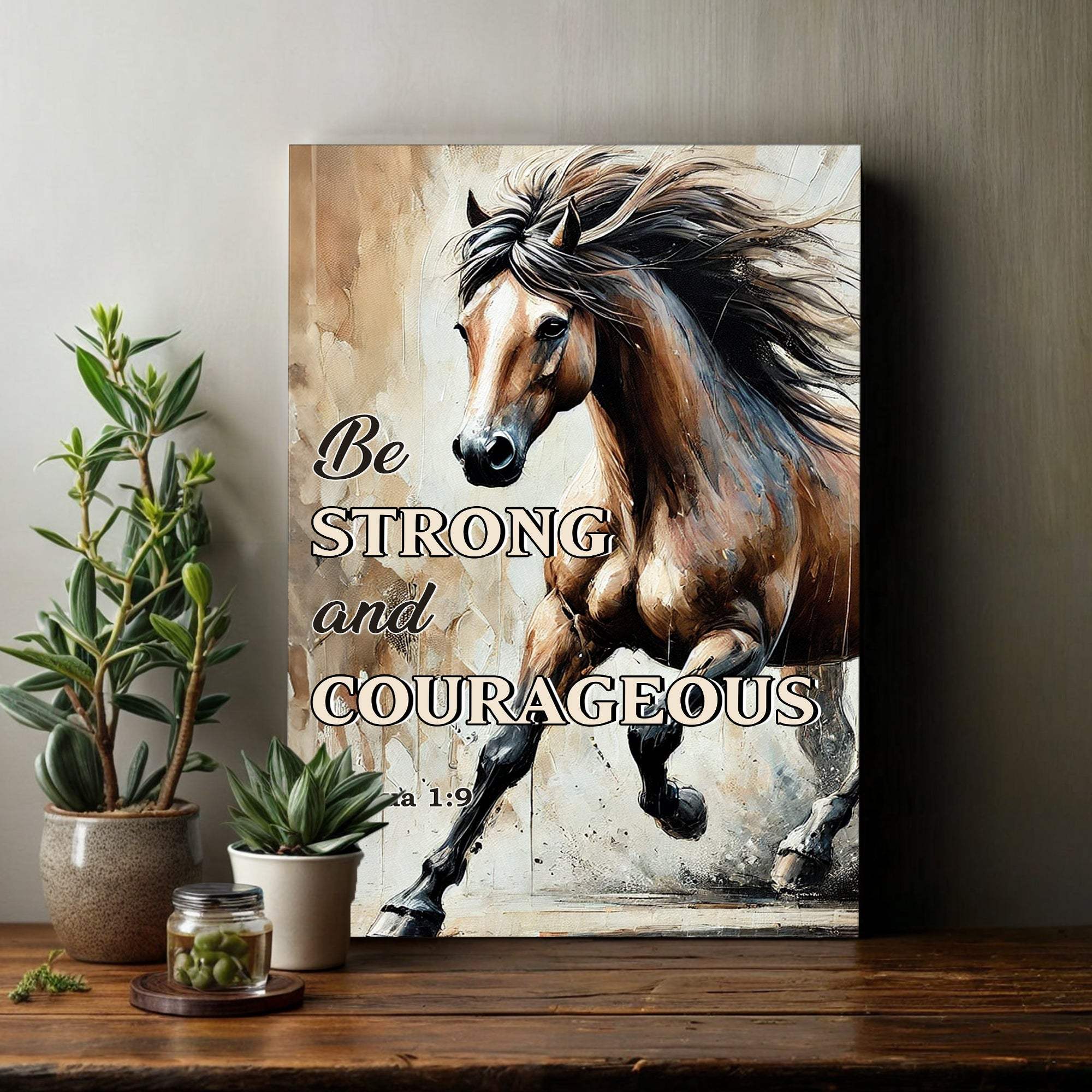 Be Strong And Courageous Faith Sign V - Tailored Canvases - Flyclothing LLC