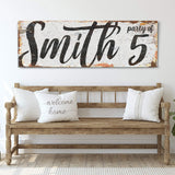 Personalized Party of Family Sign II - Tailored Canvases - Flyclothing LLC