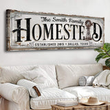 Vintage Rust Homestead Sign - Tailored Canvases - Flyclothing LLC