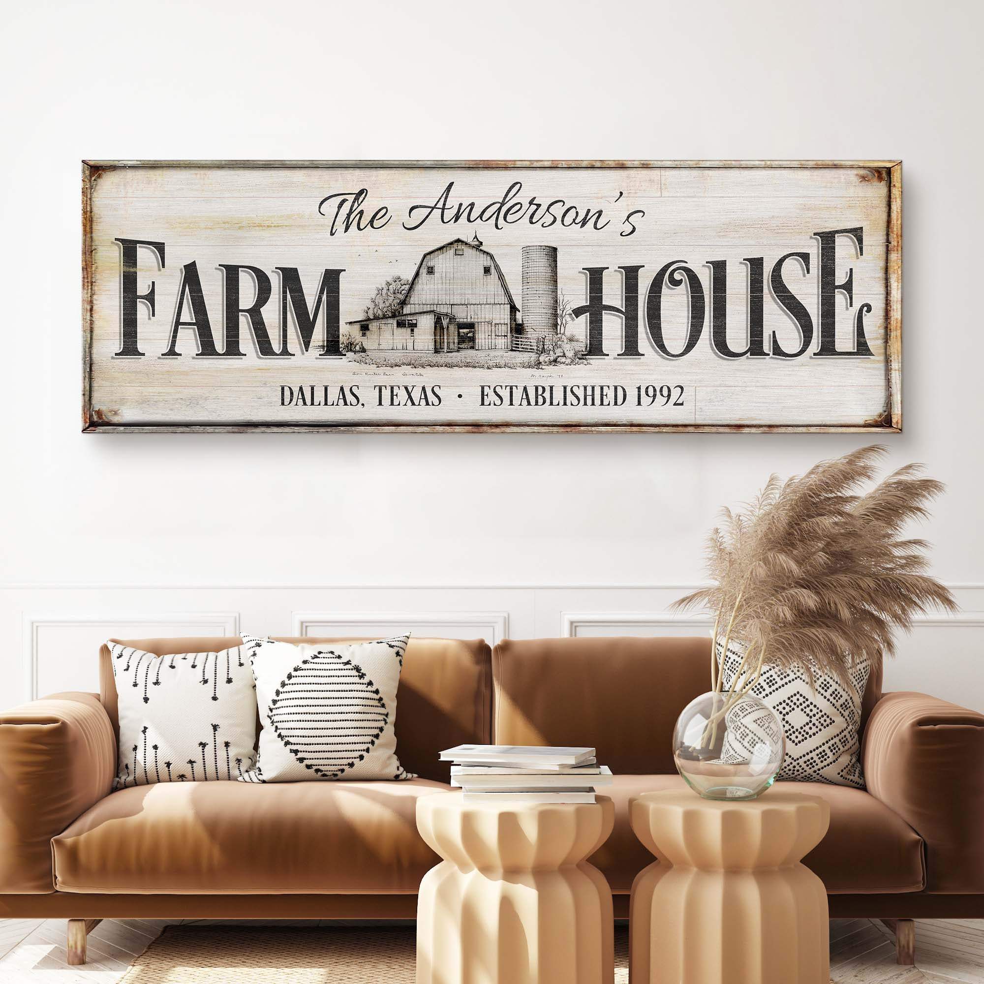 Personalized Rustic Farmhouse Sign - Tailored Canvases - Flyclothing LLC