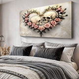 Skull and Flowers Wall Art VI - Tailored Canvases - Flyclothing LLC