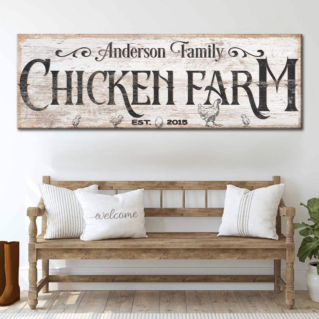 Chicken Farm Farmhouse Sign III - Tailored Canvases - Flyclothing LLC
