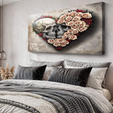 Skull and Flowers Wall Art IX - Tailored Canvases - Flyclothing LLC