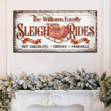 Sleigh Rides Christmas Sign V - Tailored Canvases - Flyclothing LLC