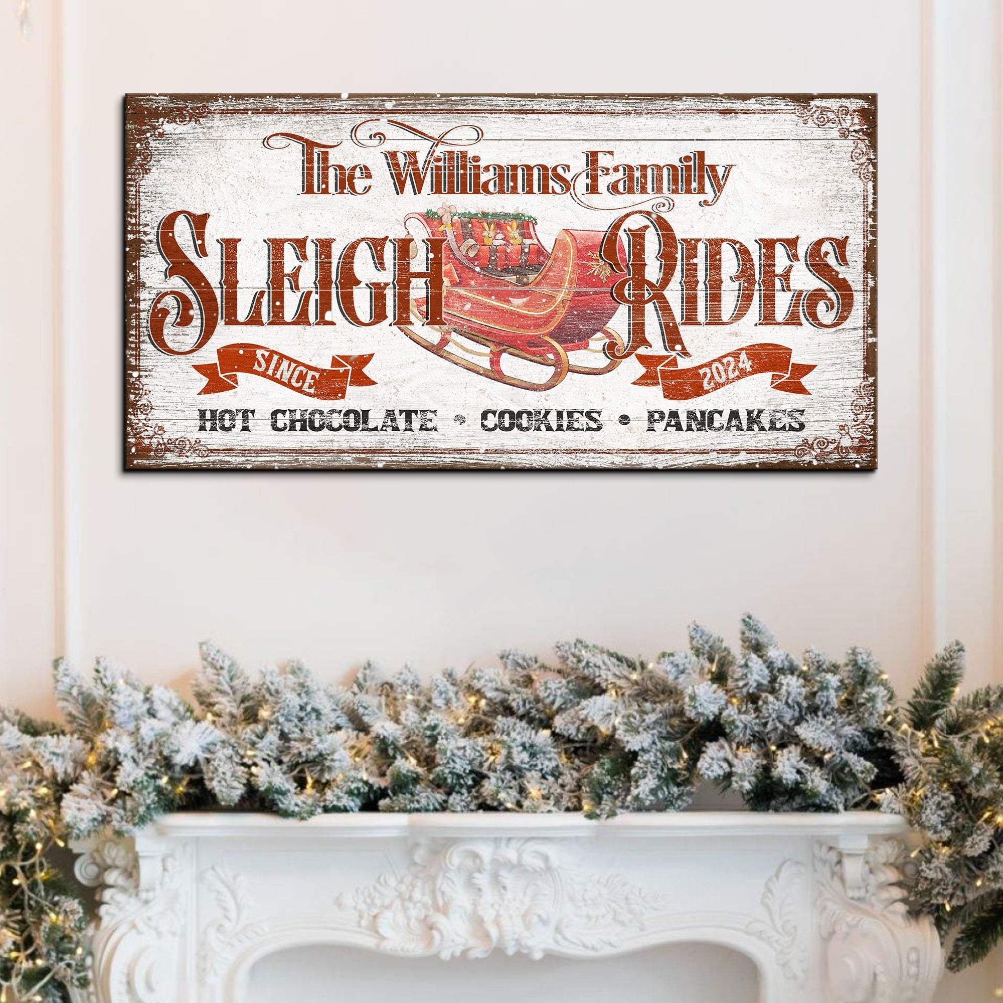 Sleigh Rides Christmas Sign V - Tailored Canvases - Flyclothing LLC