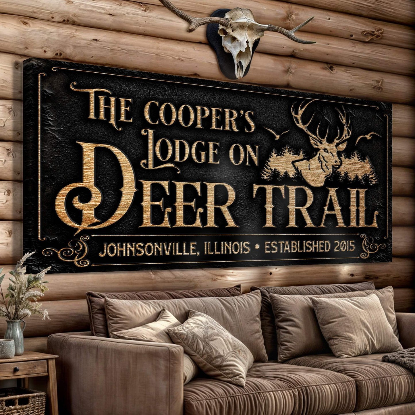 Hunting Lodge Sign - Tailored Canvases - Flyclothing LLC