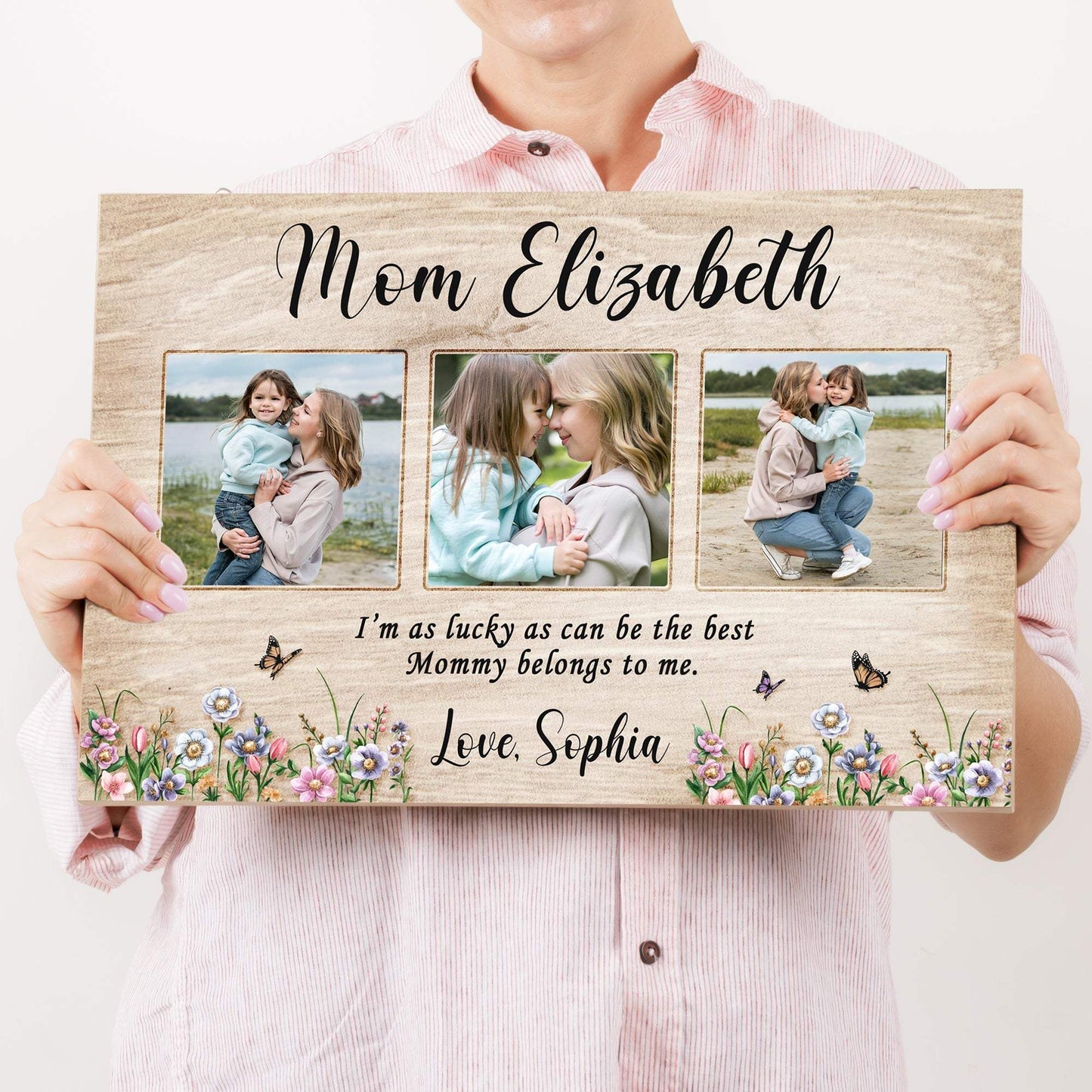 Mother's Day Sign The Best Mommy Belongs To Me - Tailored Canvases - Flyclothing LLC