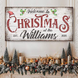 Family Welcome To Christmas Sign V - Tailored Canvases - Flyclothing LLC