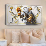 3D Rose and Skull Wall Art - Tailored Canvases - Flyclothing LLC