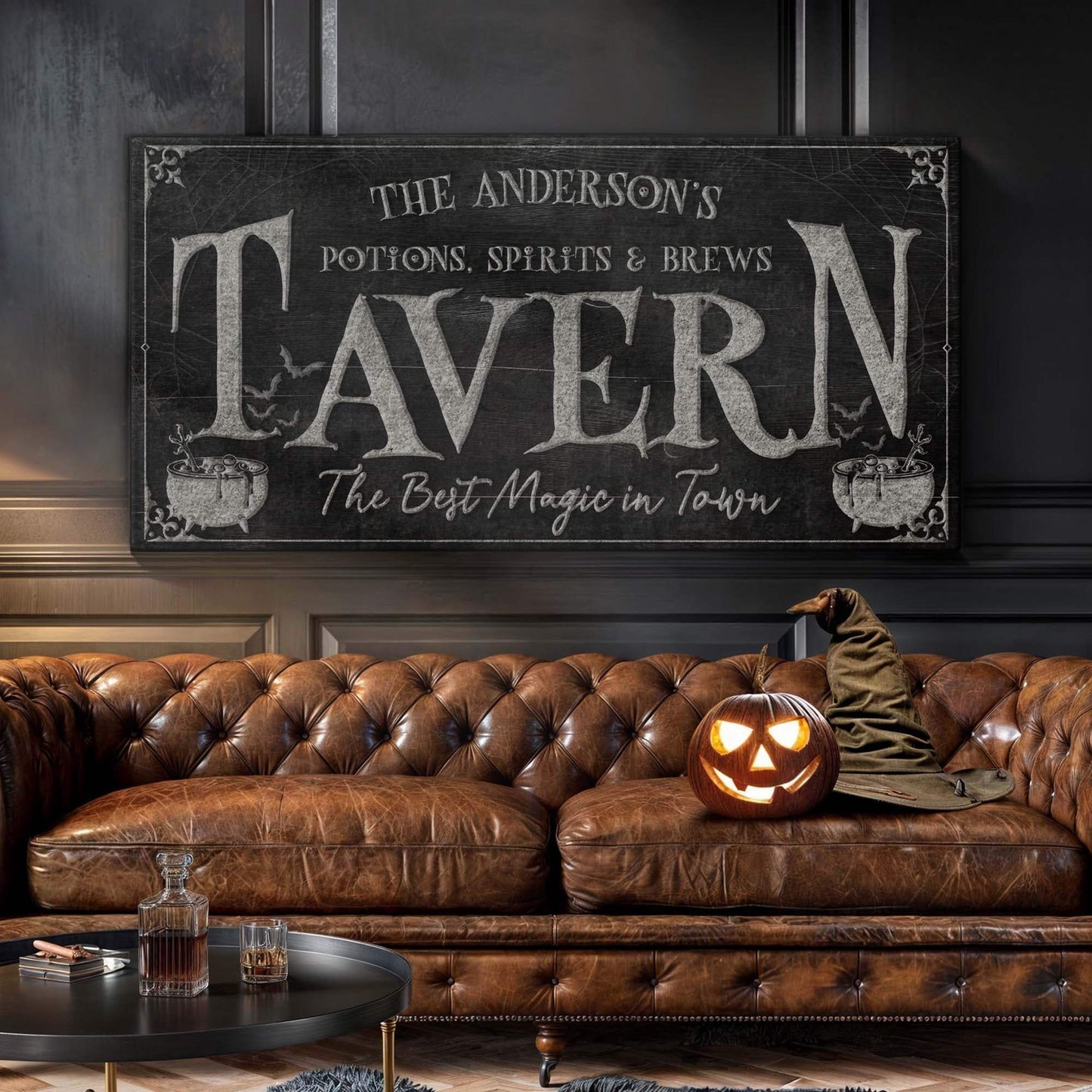Potions, Spirits & Brews Tavern Halloween Sign - Tailored Canvases - Flyclothing LLC