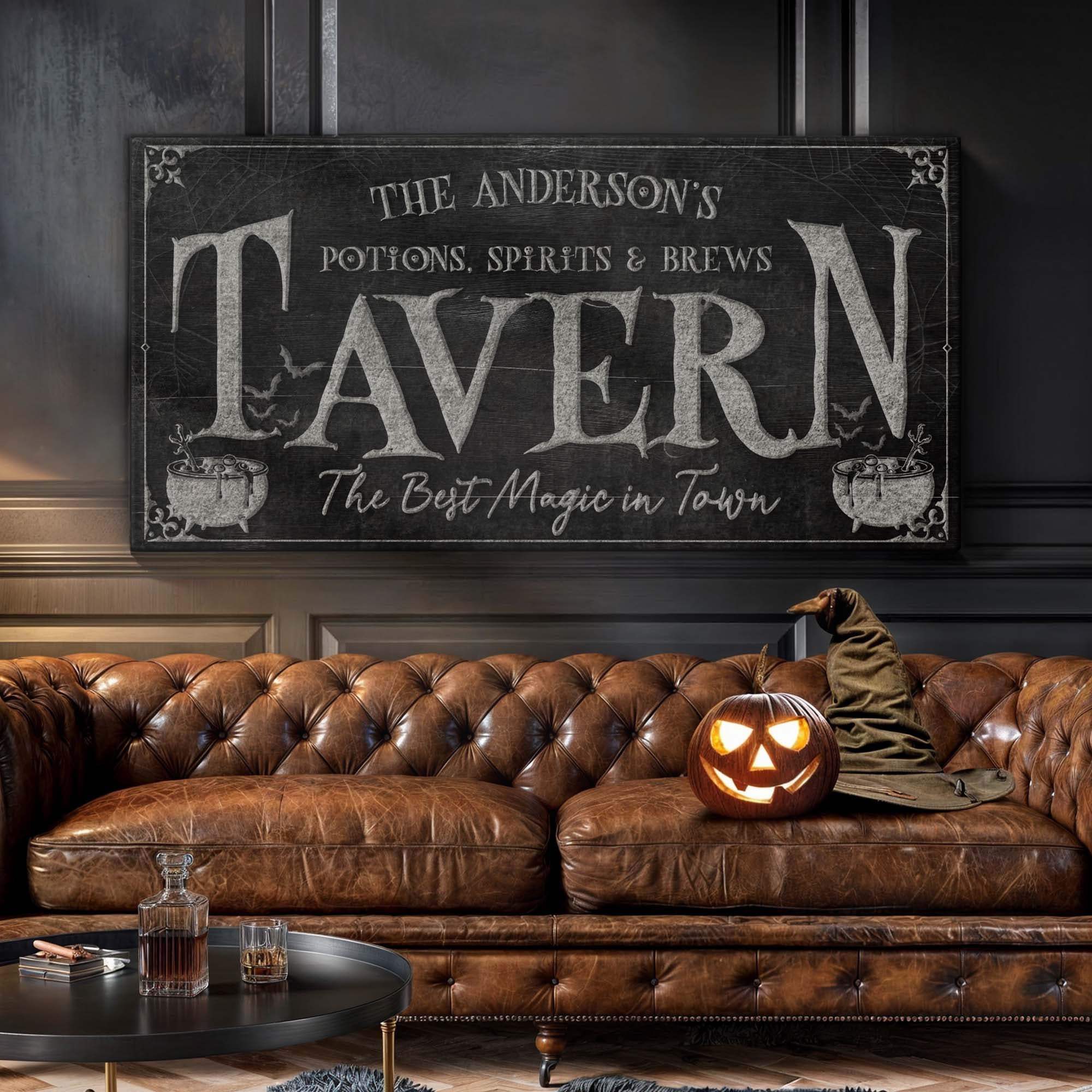 Potions, Spirits & Brews Tavern Halloween Sign - Tailored Canvases - Flyclothing LLC