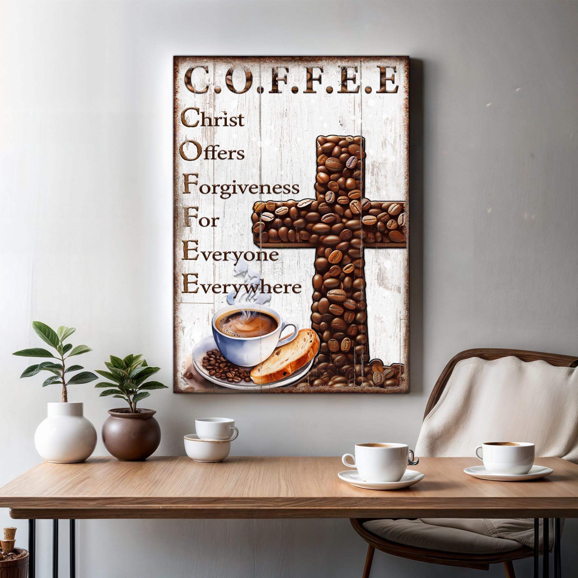 Our C.O.F.F.E.E Faith Sign V - Tailored Canvases - Flyclothing LLC