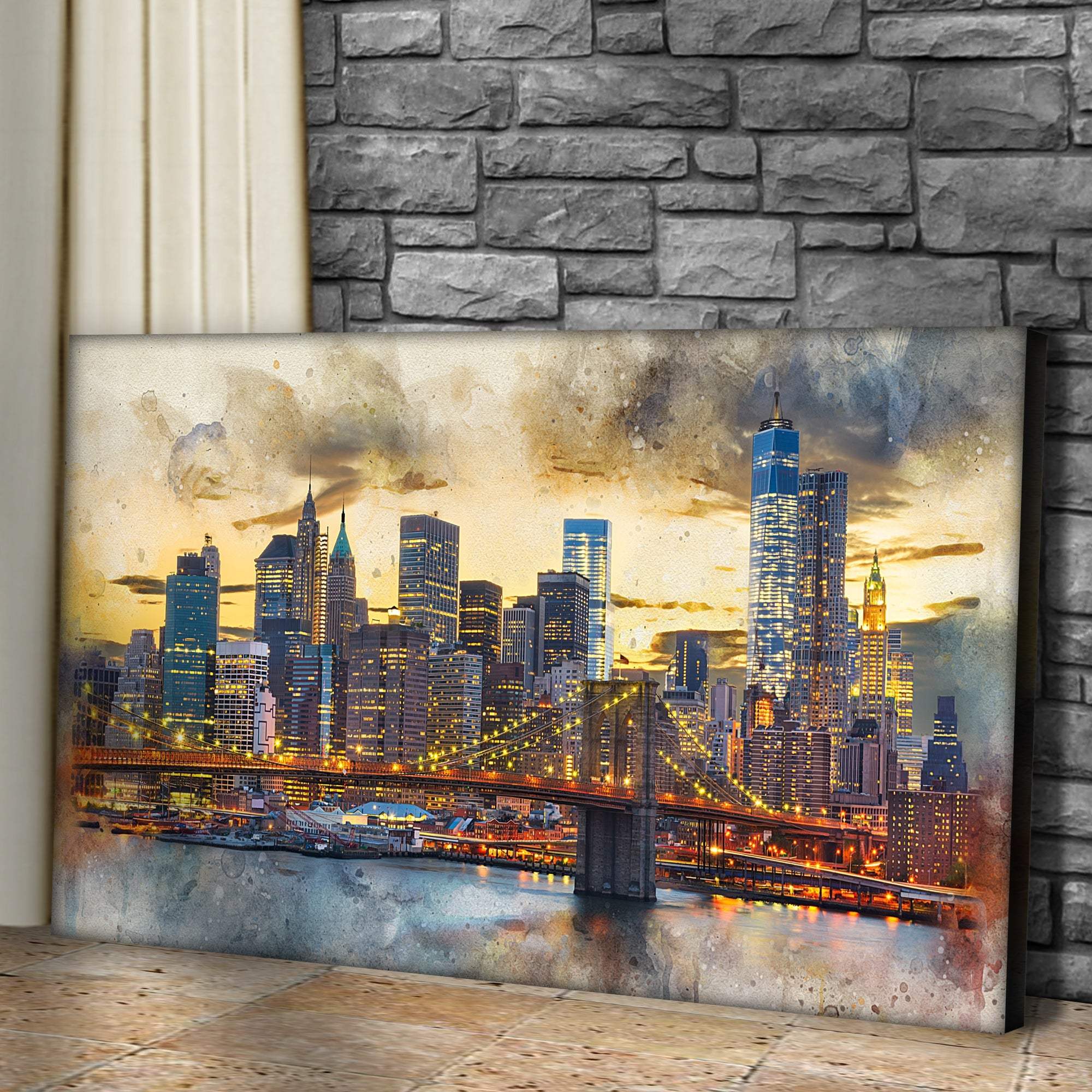 New York City Night View Canvas Wall Art - Tailored Canvases - Flyclothing LLC