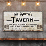 Tavern Where Yesterday's Stories and Today's Laughs Meet Sign - Tailored Canvases - Flyclothing LLC