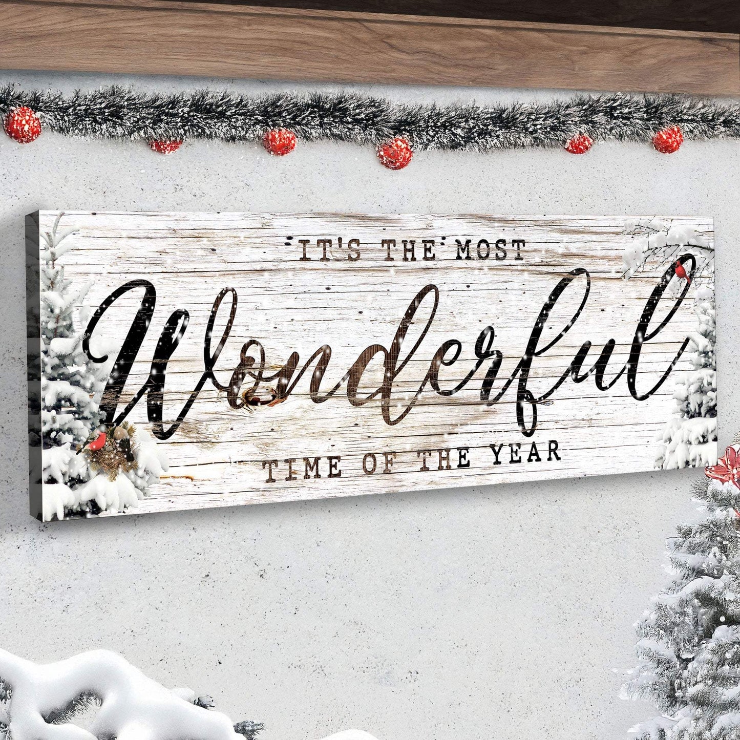 It's the most Wonderful Time of the Year Christmas Sign V - Tailored Canvases - Flyclothing LLC