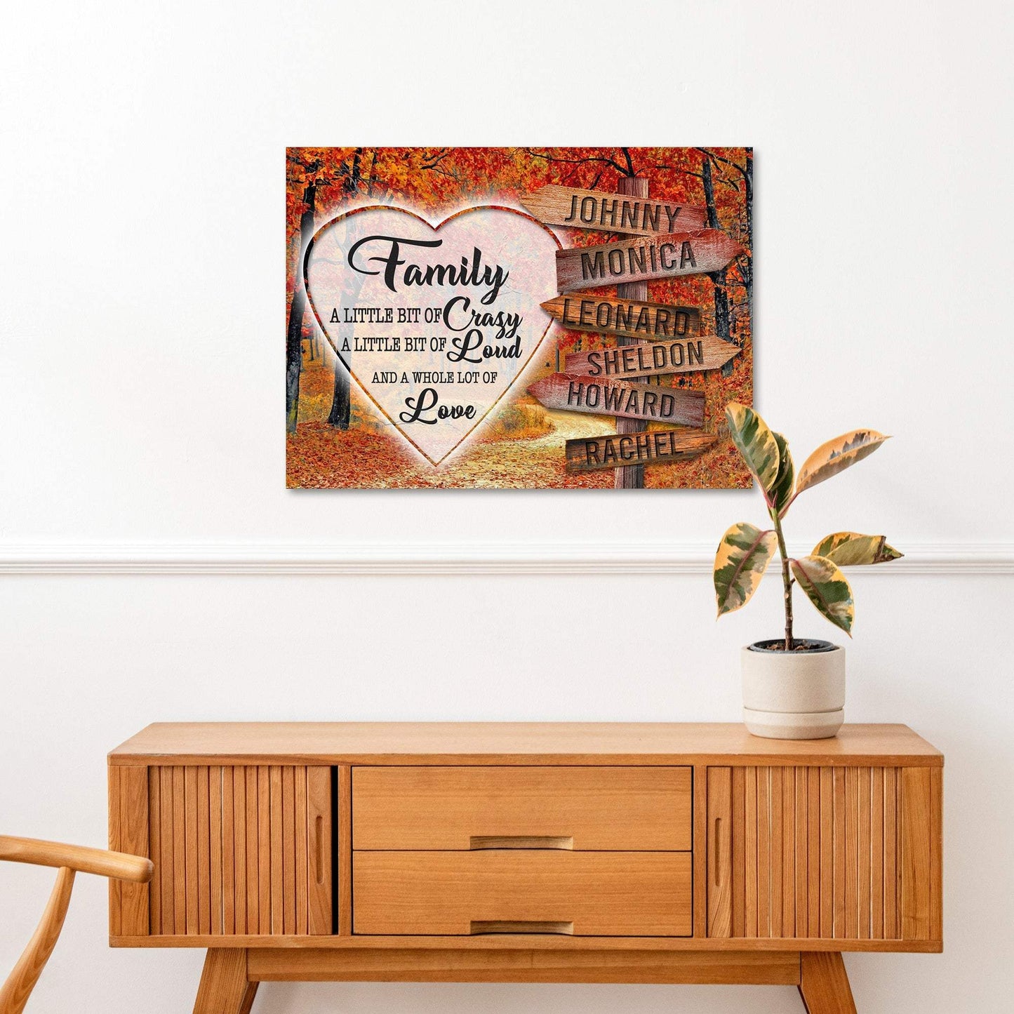 A Lot of Love Family Names Sign III - Tailored Canvases - Flyclothing LLC