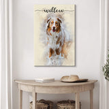 Pet Memorial Watercolor Portrait Sign II - Tailored Canvases - Flyclothing LLC